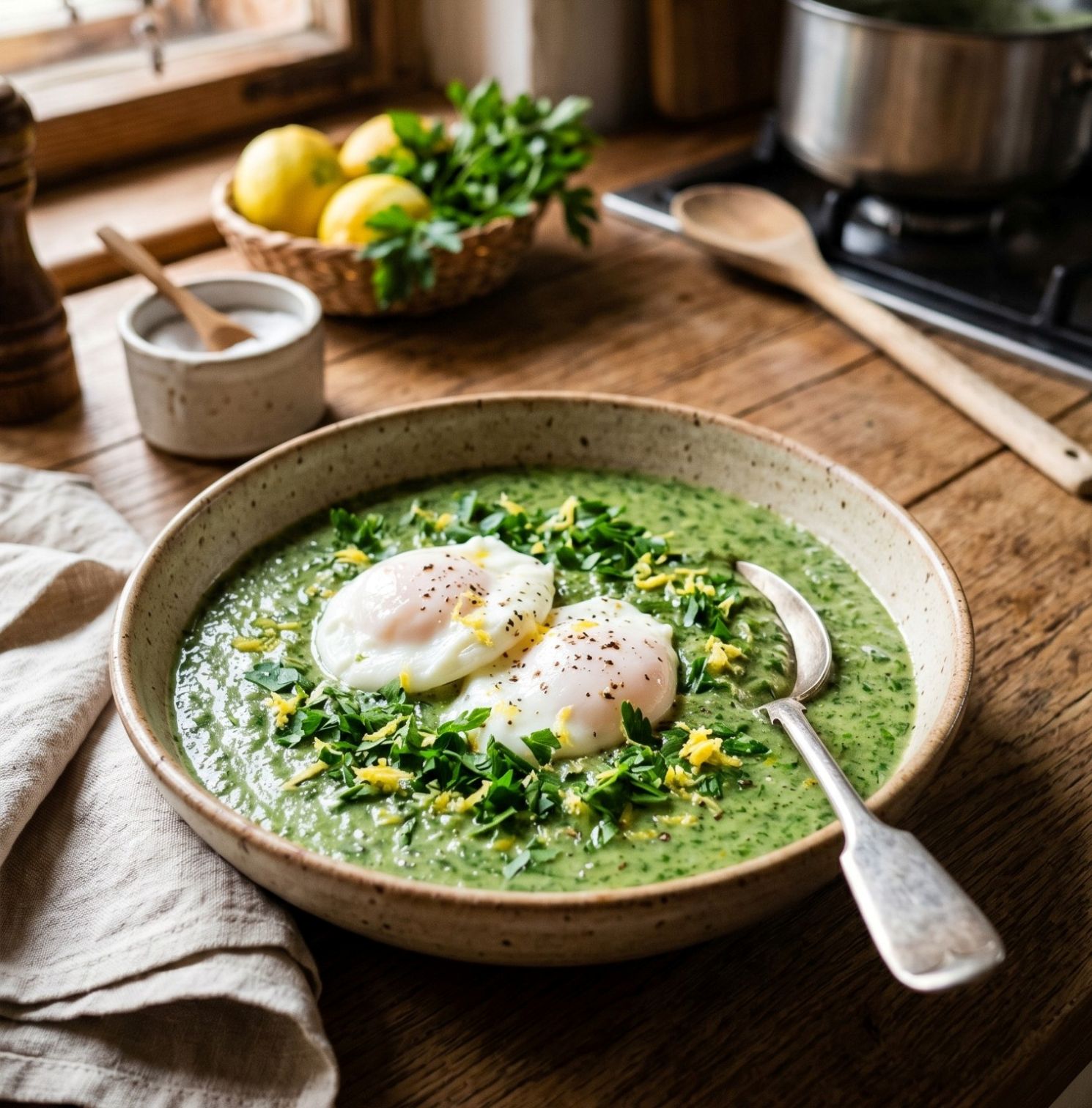 Creamed Sorrel with Poached Eggs – A Tangy Spring Classic
