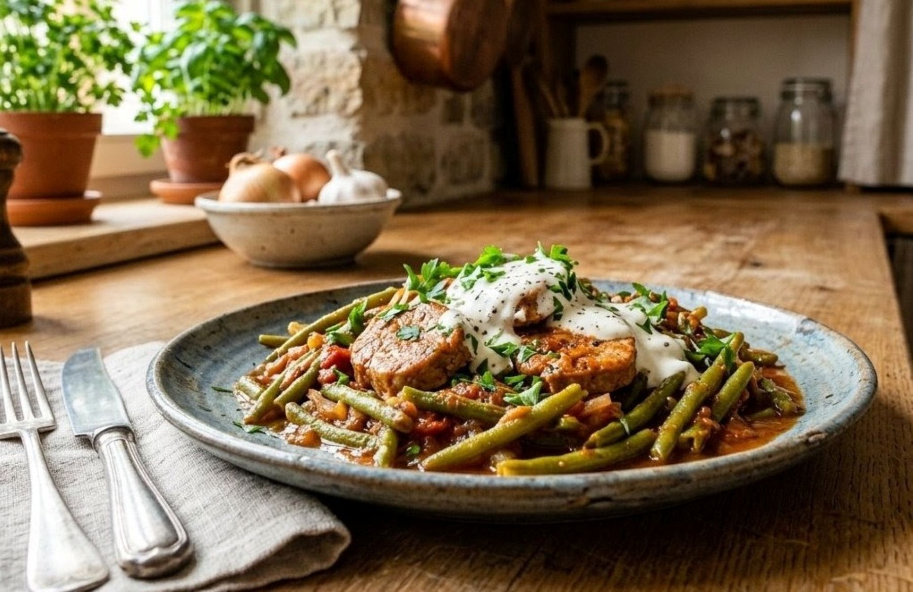 Pork Stew with Green Beans – A Rustic Hungarian One-Pot