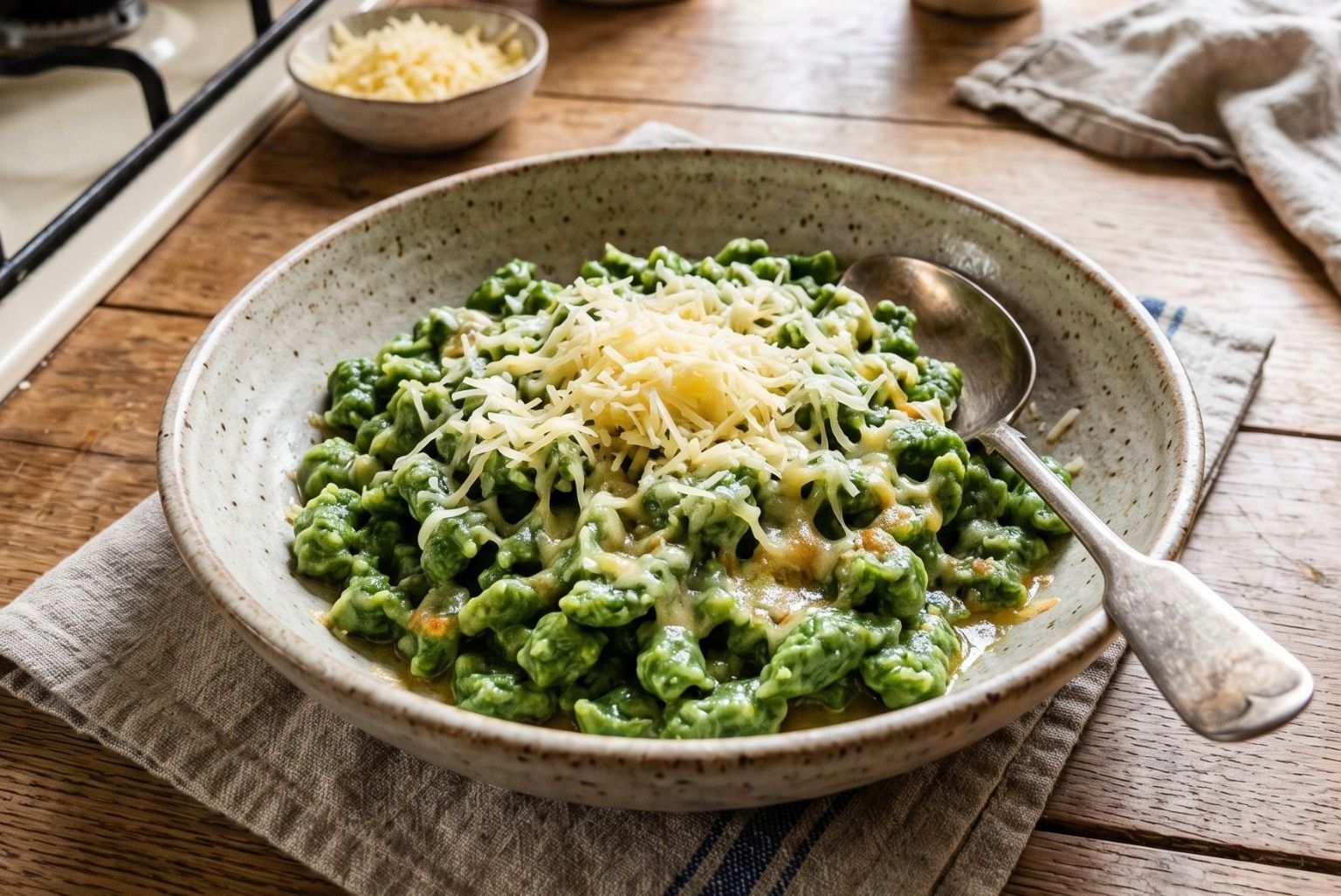Spinach Drop Noodles – A Soft, Green Hungarian Classic